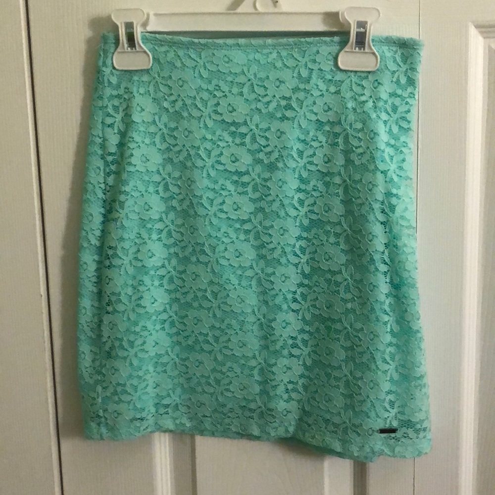 Blue floral skirt